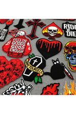 Edgy Punk Embroidered Patch Set