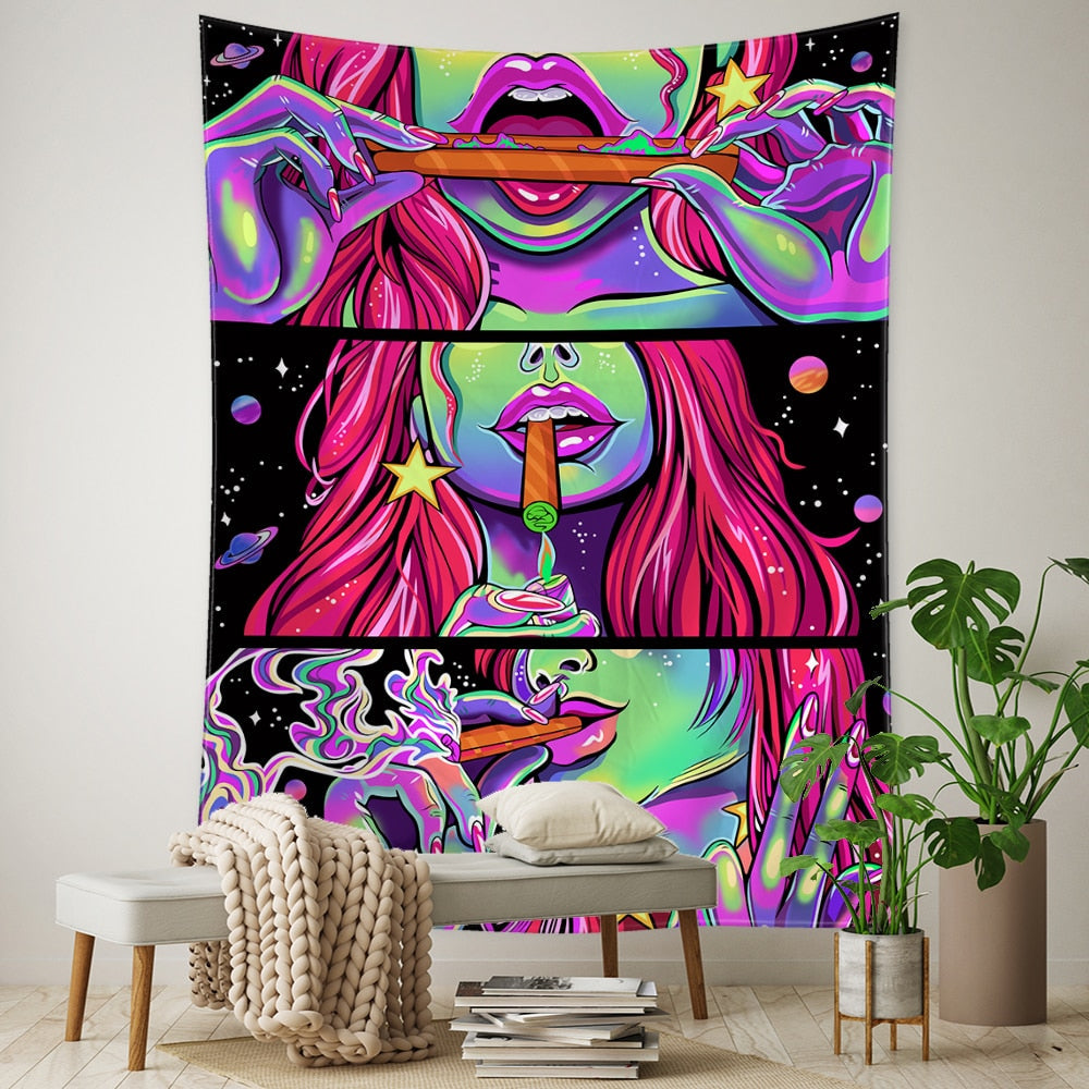 Psychedelic Smoke Wall Tapestry