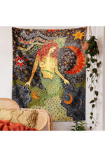 Mermaid Fantasy Psychedelic Tapestry