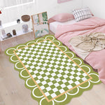 Soft Checkered Plush Rug