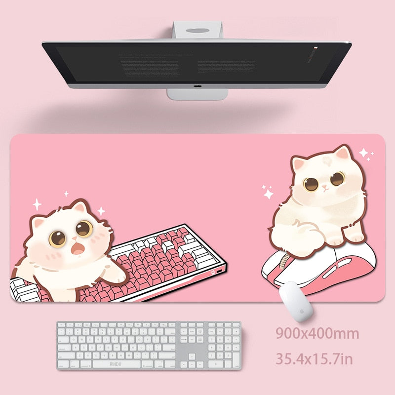 Cute Cat Large Deskmat