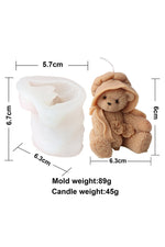 Cat & Bear Plaster Candle Mold