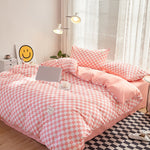 High-Quality Plaid Queen Bedding Set