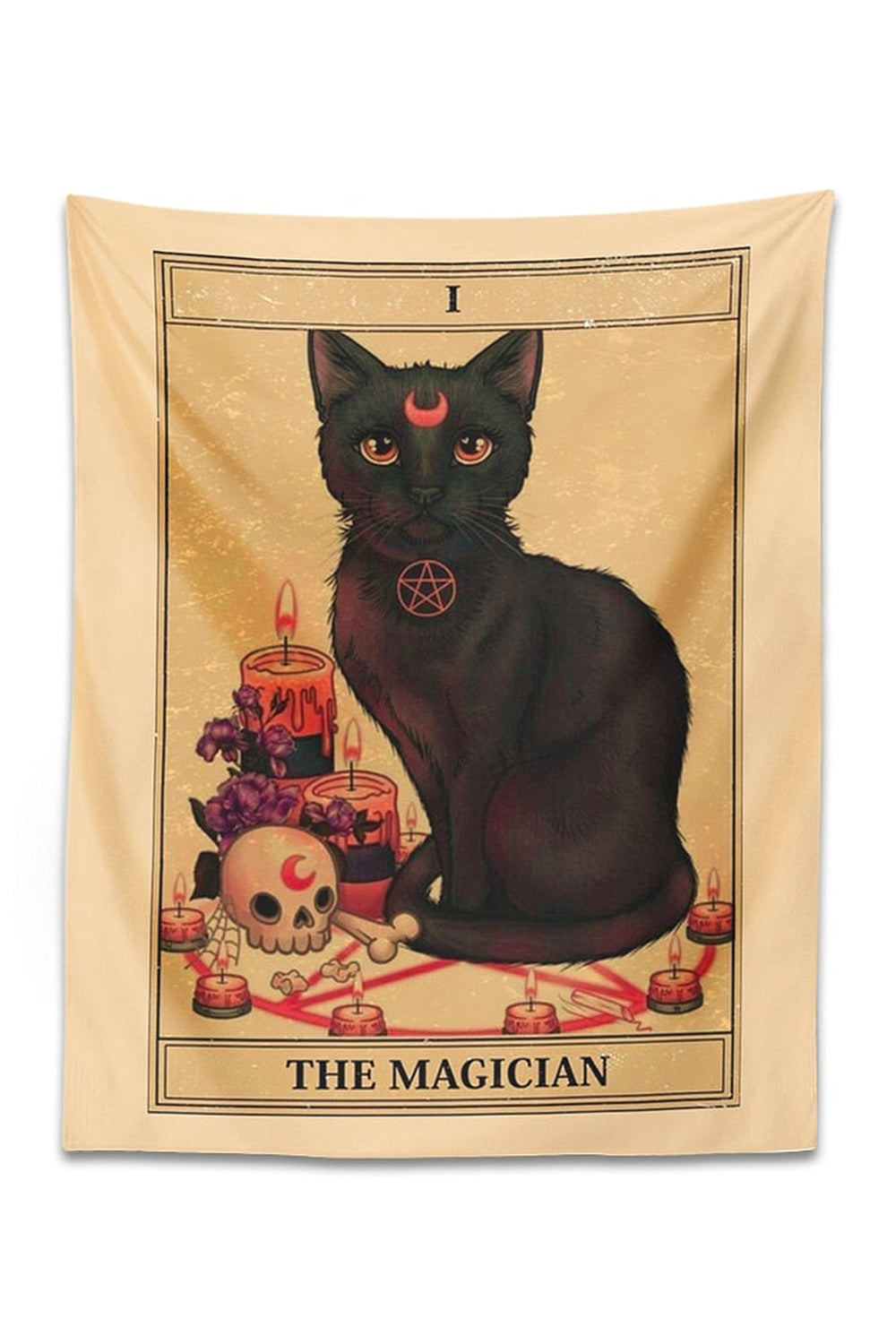 Magician Cat Fantasy Tapestry