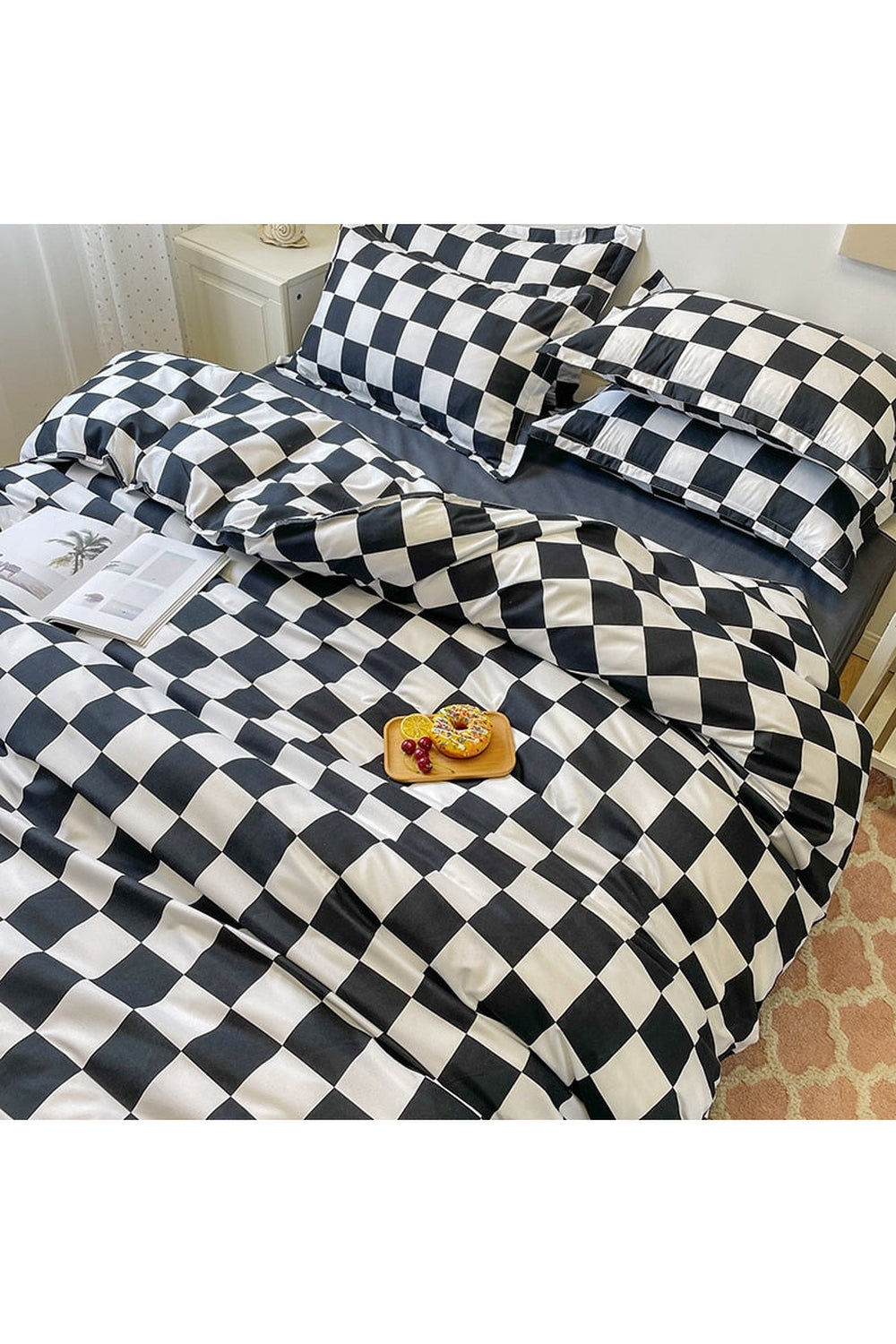 Soft Checkerboard Bedding Collection