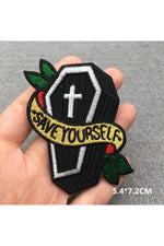 Edgy Punk Embroidered Patch Set