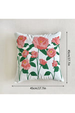 Floral Embroidery Pillow Elegance