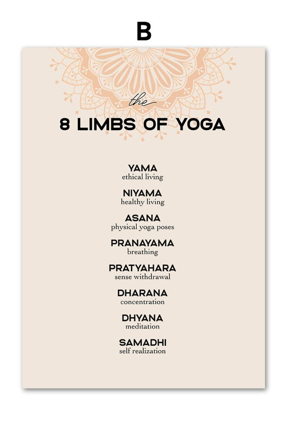 Yoga Sun Style Canvas Poster