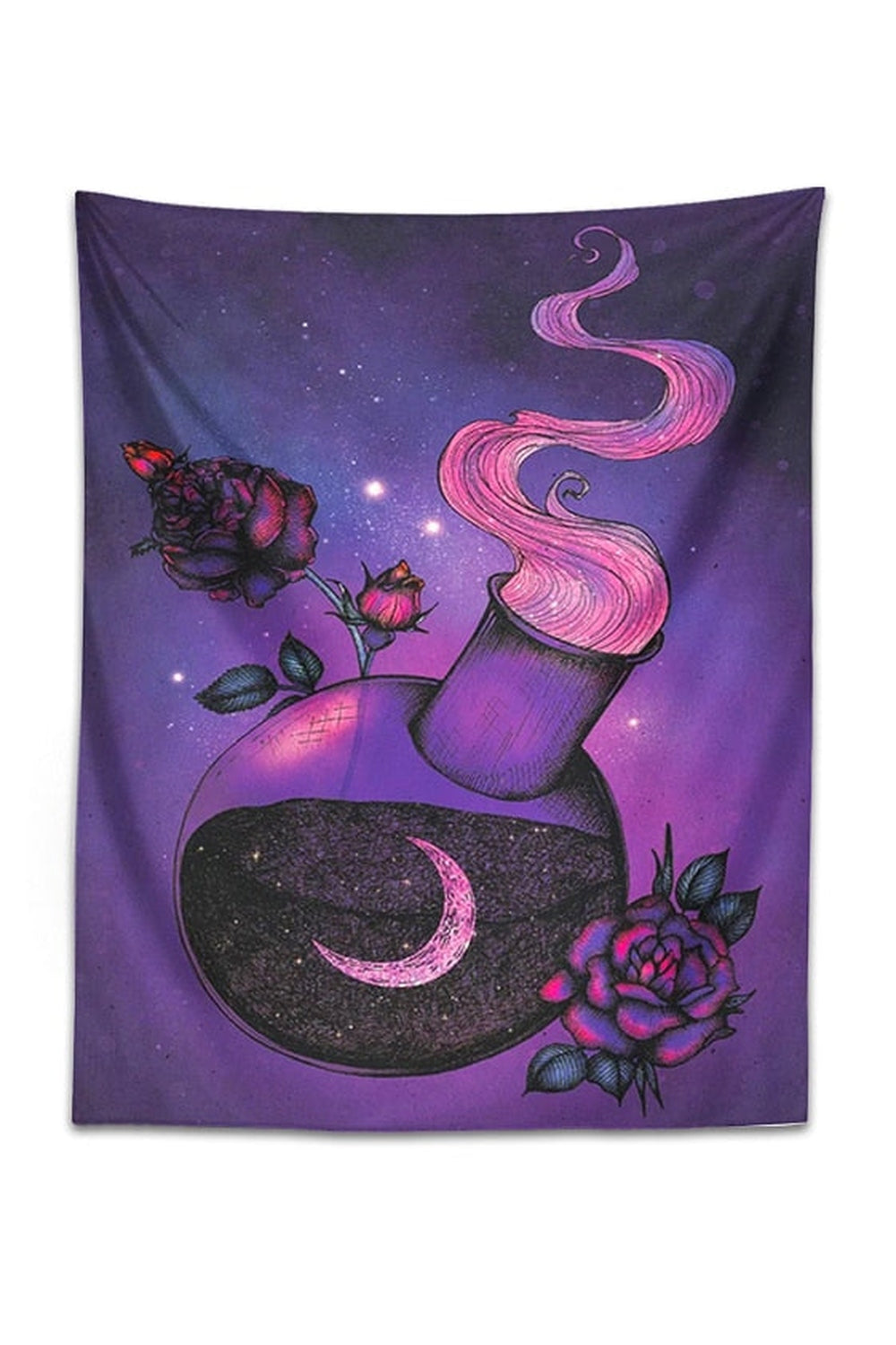 Ethereal Trippy Rose Magic Tapestry