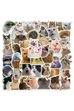 Waterproof Cat Fun Stickers 50PCS