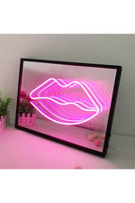 Lips Shaped LED Neon Vanity Mirror