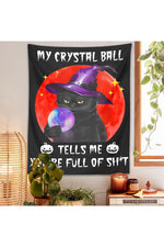 Greedy Cat Whimsical Tapestry