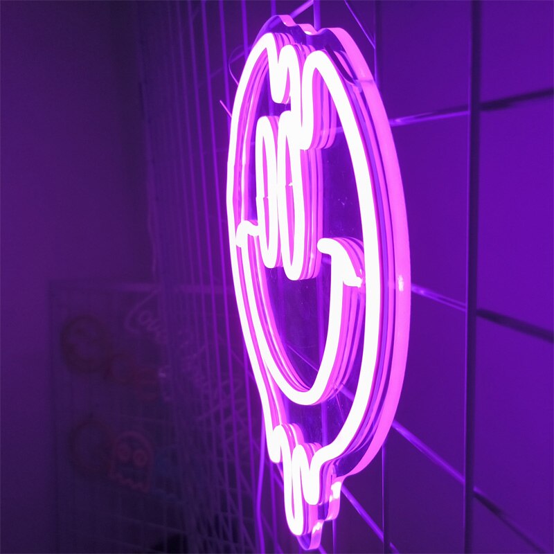 Expressive Smiley Neon Light