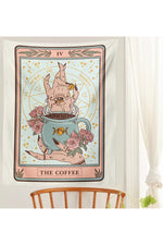 Coffee Themed Tarot Tapestry