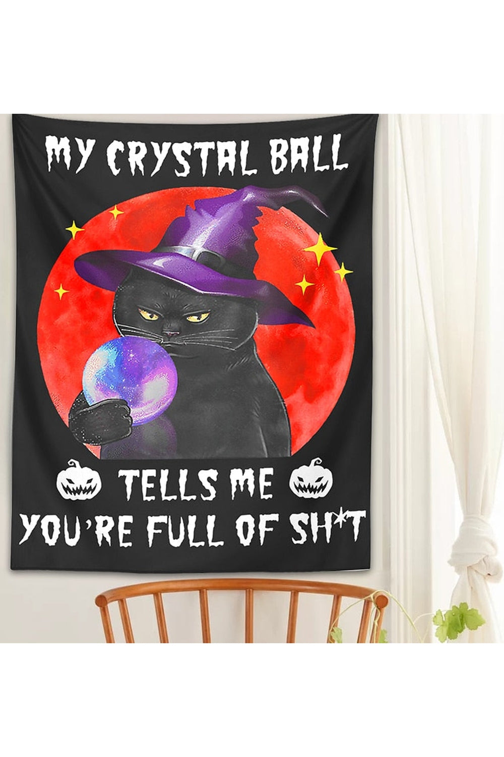 Greedy Cat Whimsical Tapestry