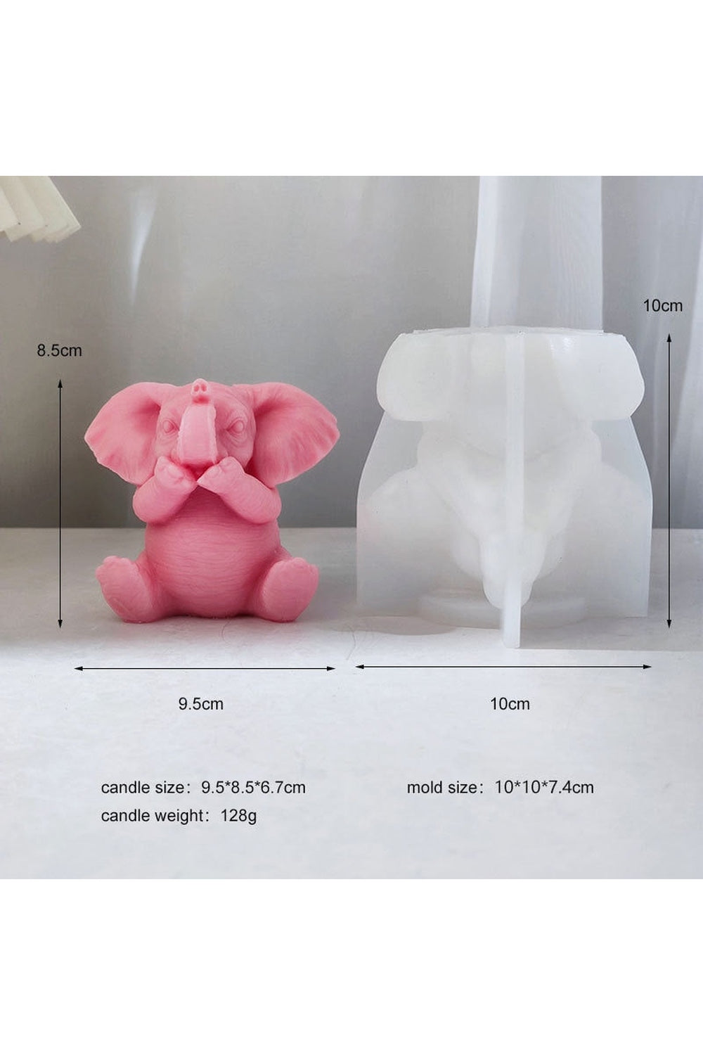 Majestic Elephant Candle Mold