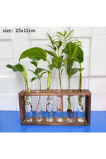 Wooden Hydroponic Plant Vases