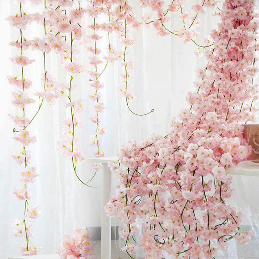 Artificial Plant Sakura Flower Vine