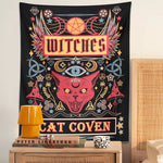 Cat Coven Witchcraft Tapestry