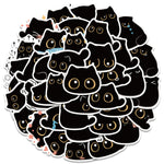 Black Cat Laptop Sticker Set