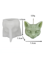 Three-Eyes Cat Unique Candle Mold