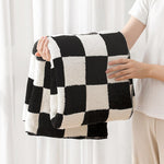 Nordic Waxy Checkered Throw Blanket