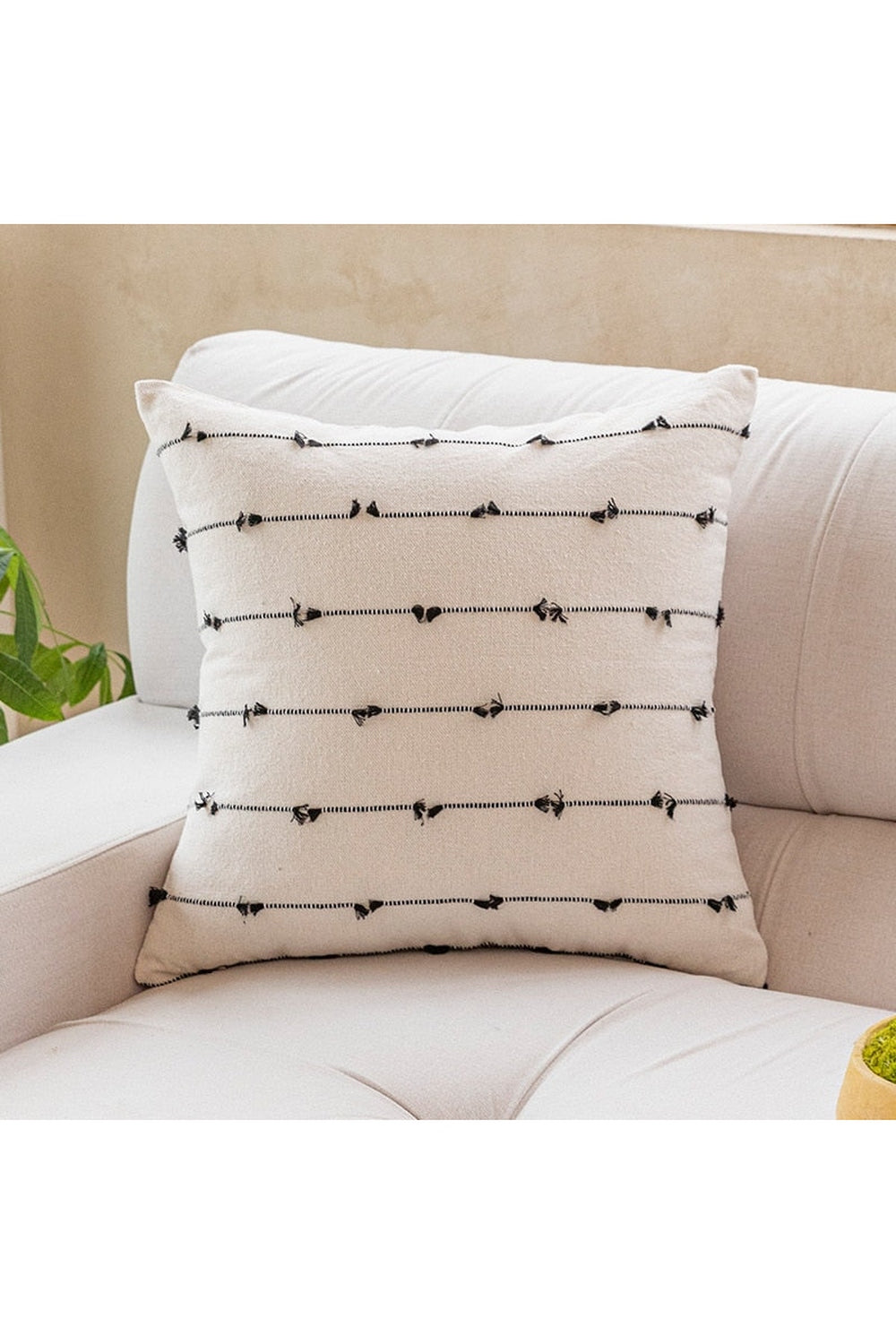 Striped Jacquard Cotton Cushion