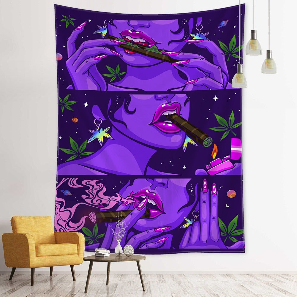 Psychedelic Smoke Wall Tapestry