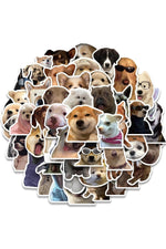 Dog Cat Meme Funny Stickers 10/30/50/100pcs