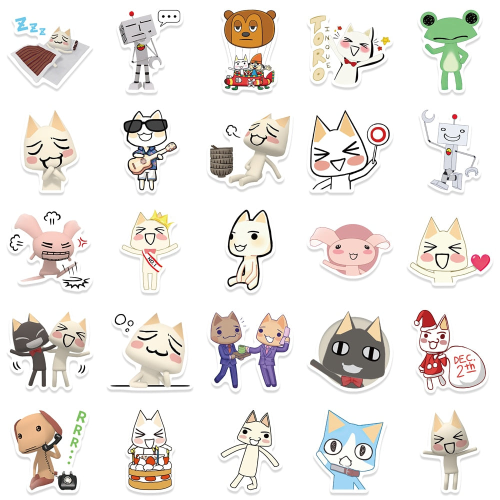 Toro Inoue Cat Sticker Set