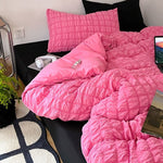 Princess Pink Seersucker Bedding Set