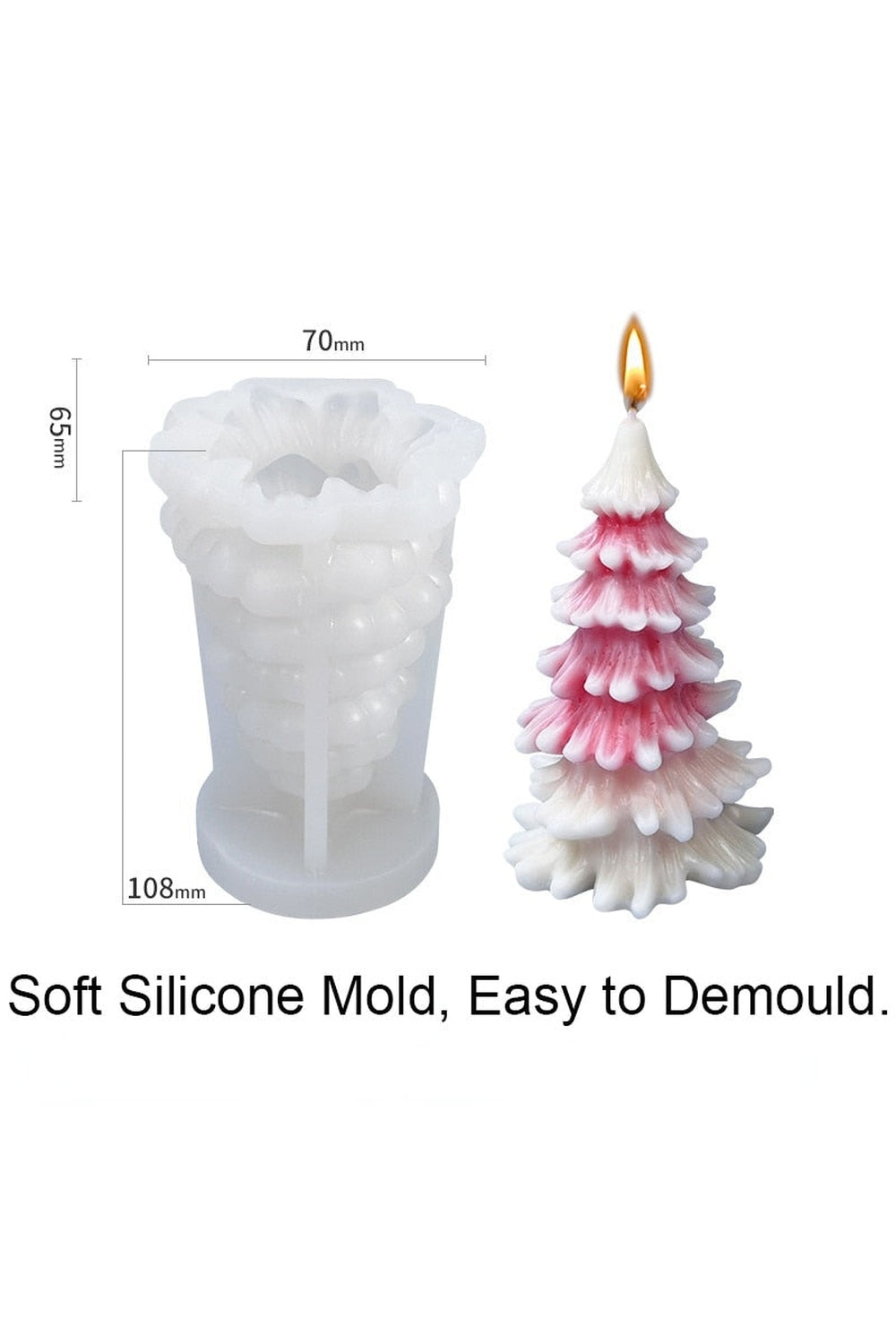 Pine Cone Christmas Candle Mold