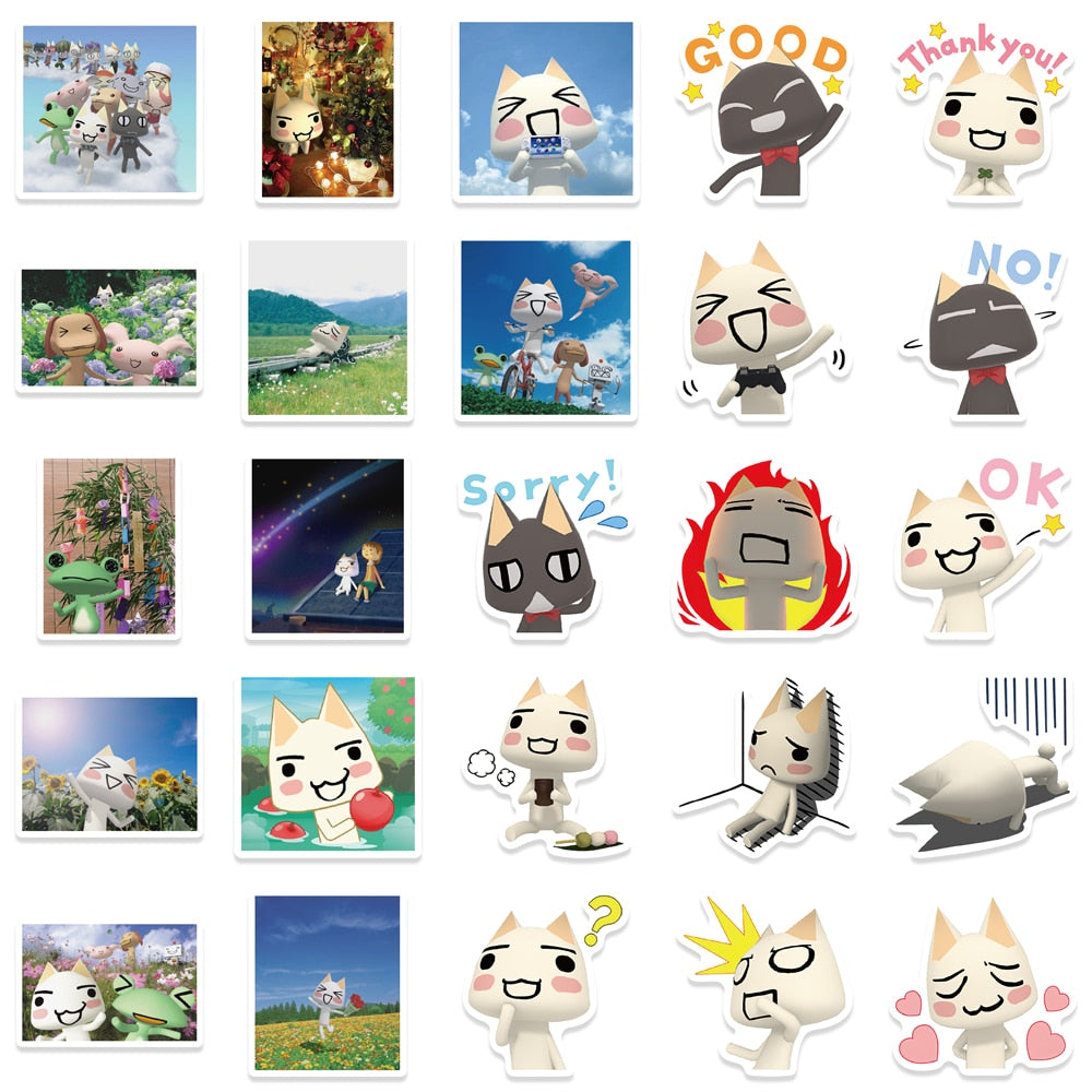 Toro Inoue Cat Sticker Set