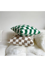 Checkerboard Fleece Pillow Cover