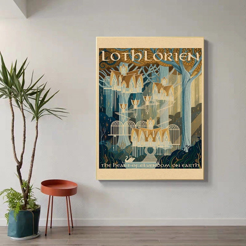 Vintage Tolkien Wall Art