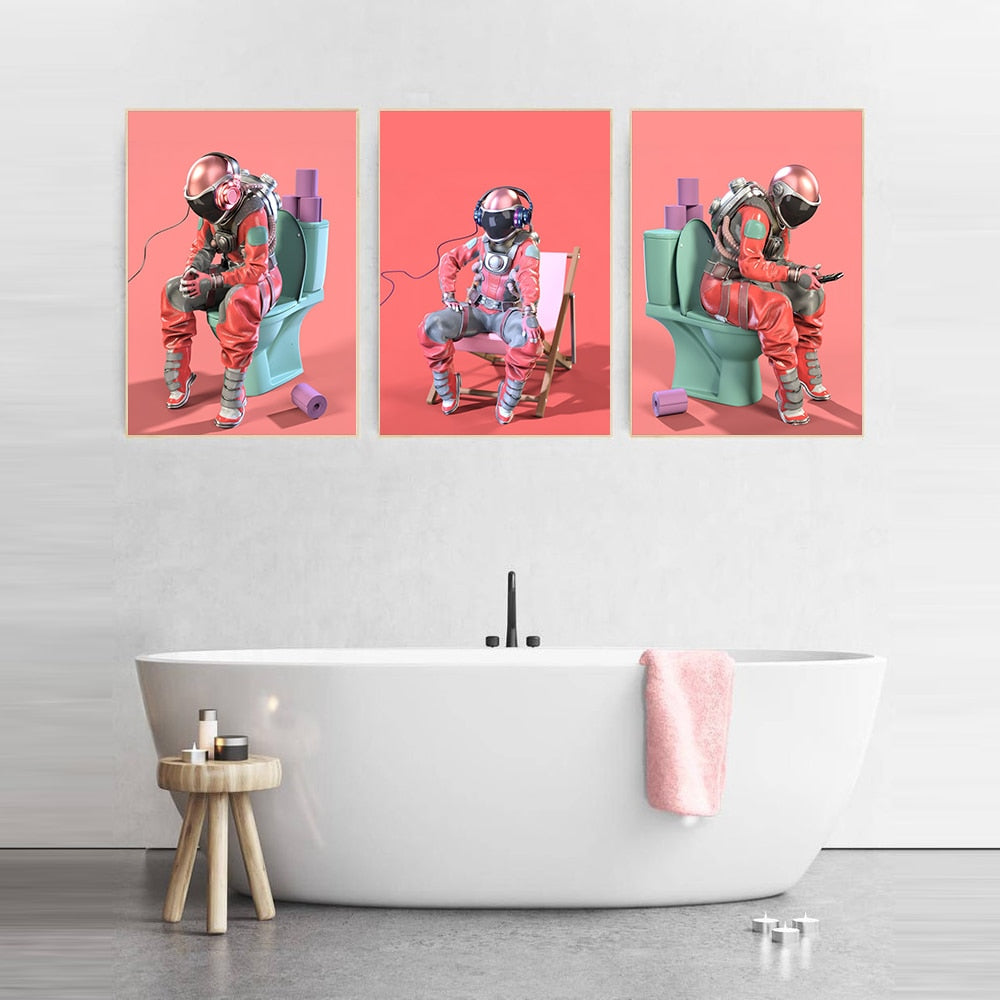 Astronaut Humor Canvas Art