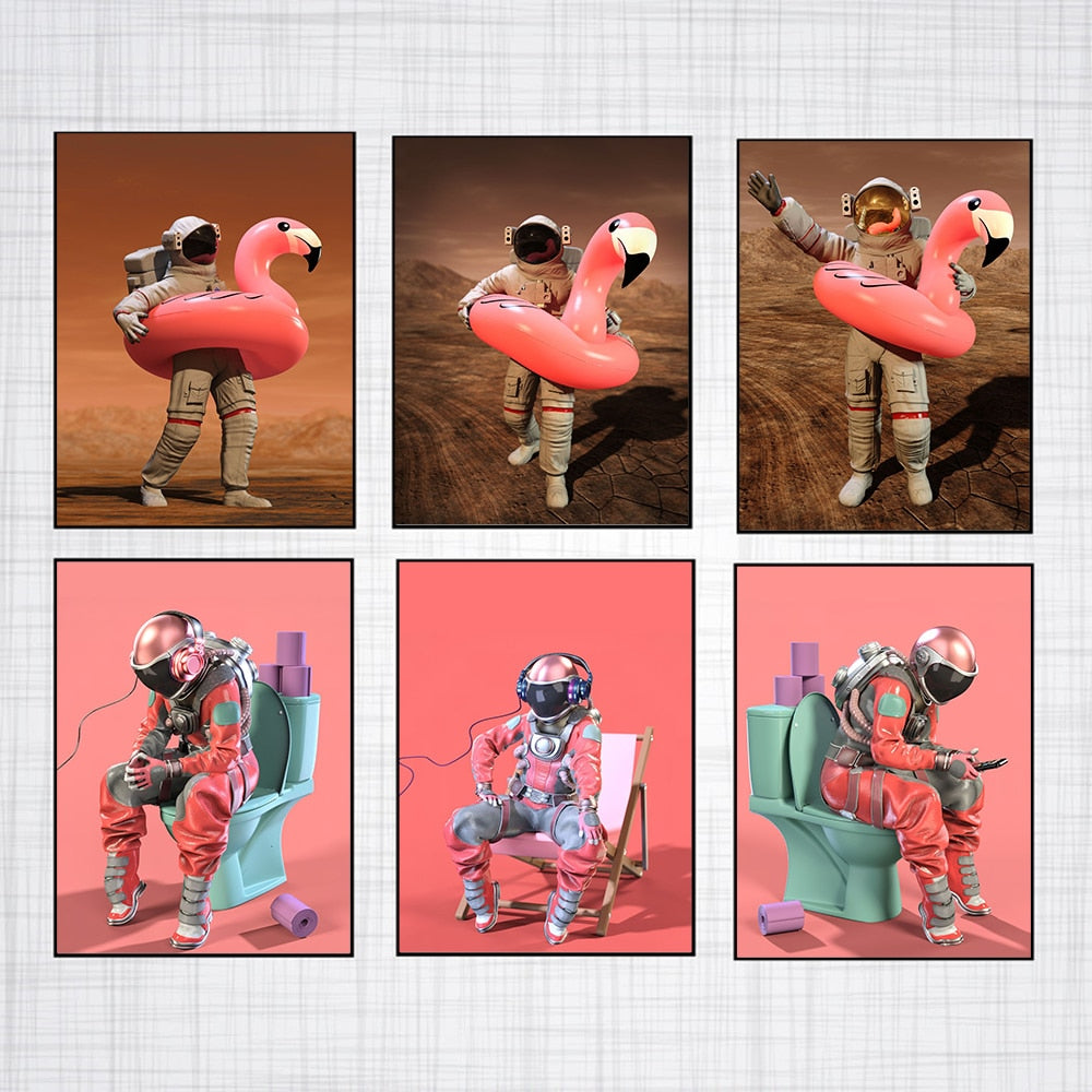 Astronaut Humor Canvas Art