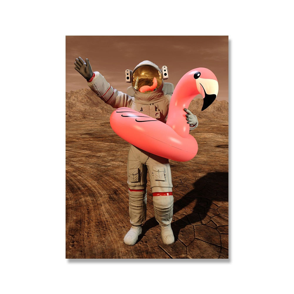 Astronaut Humor Canvas Art