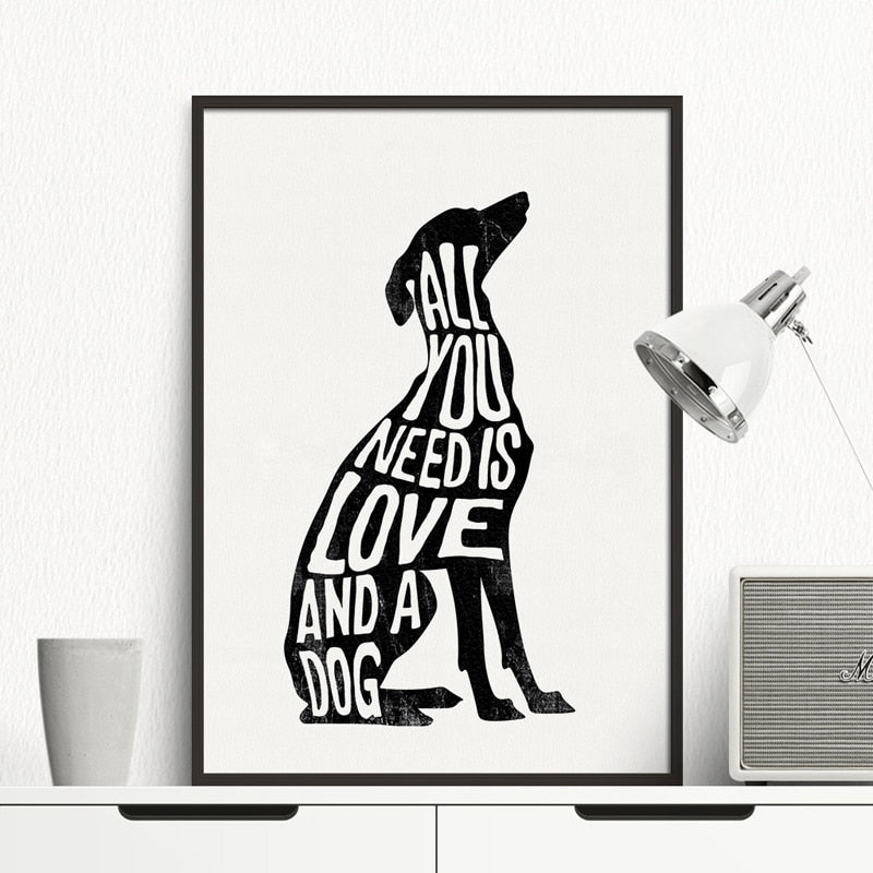 Aesthetic Abstract Dog Poster