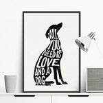 Aesthetic Abstract Dog Poster