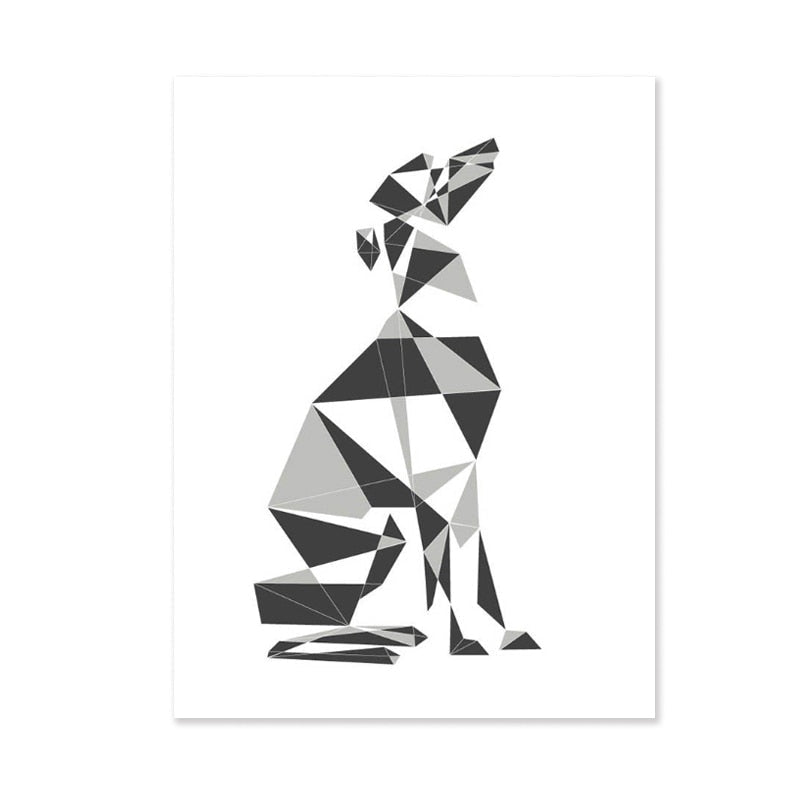 Dog Themed Abstract Poster