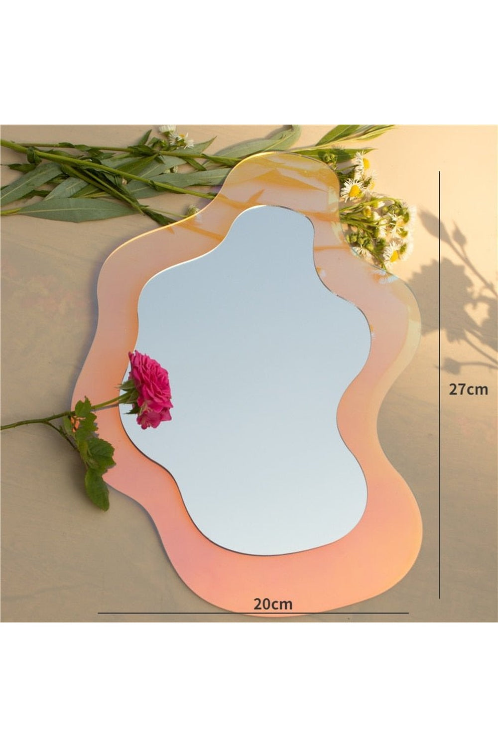 Acrylic Flower Decorative Mirror