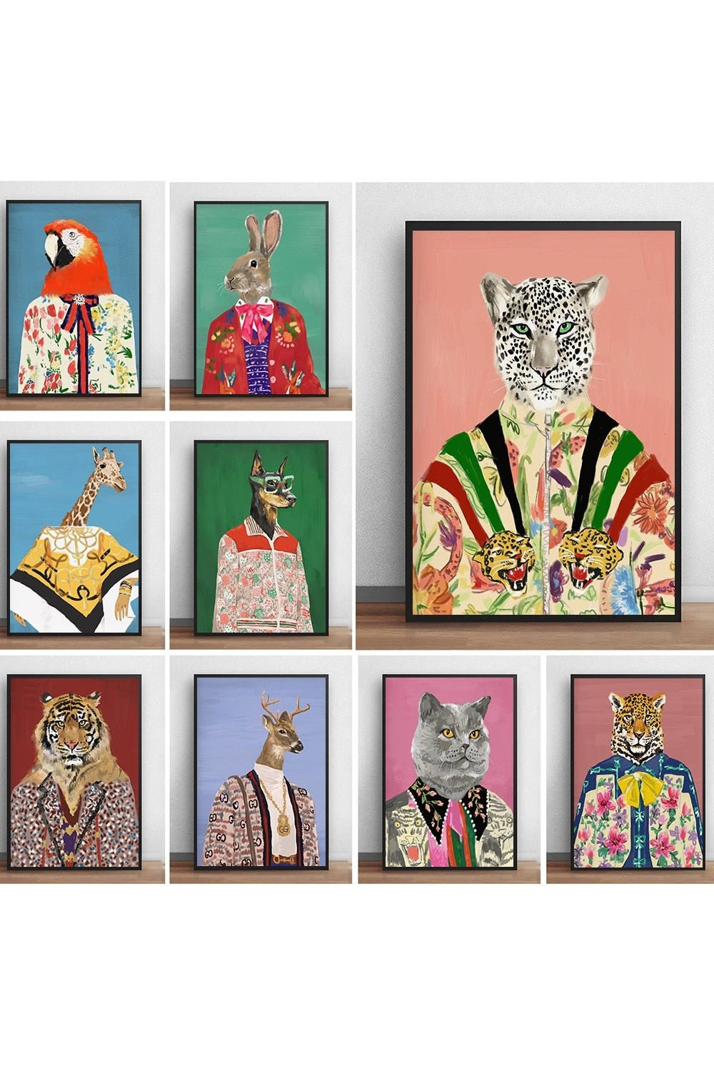 Animal Portrait Art Poster