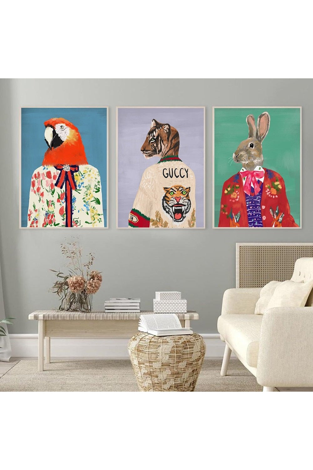 Animal Portrait Art Poster