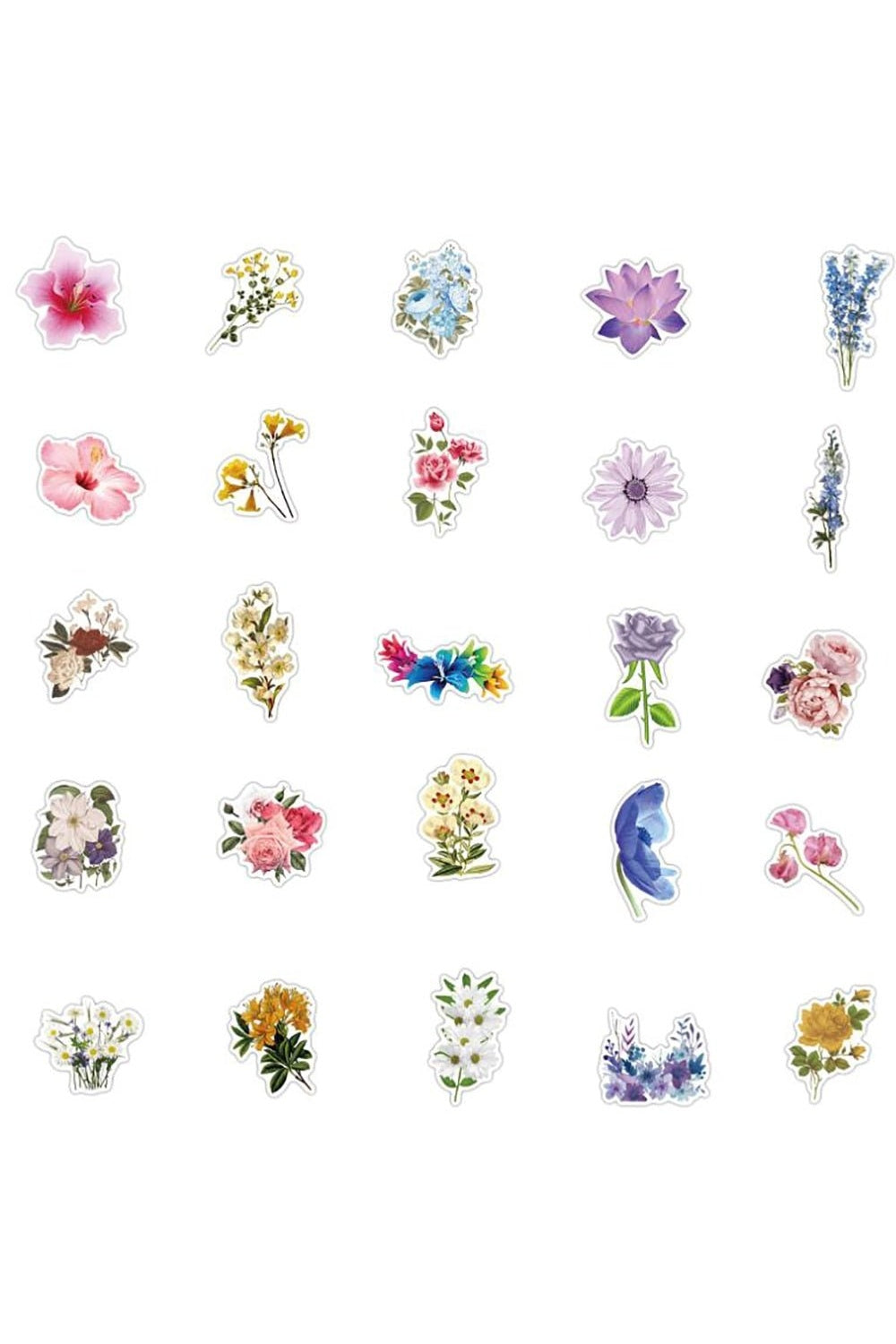 Vibrant Floral Decal Set