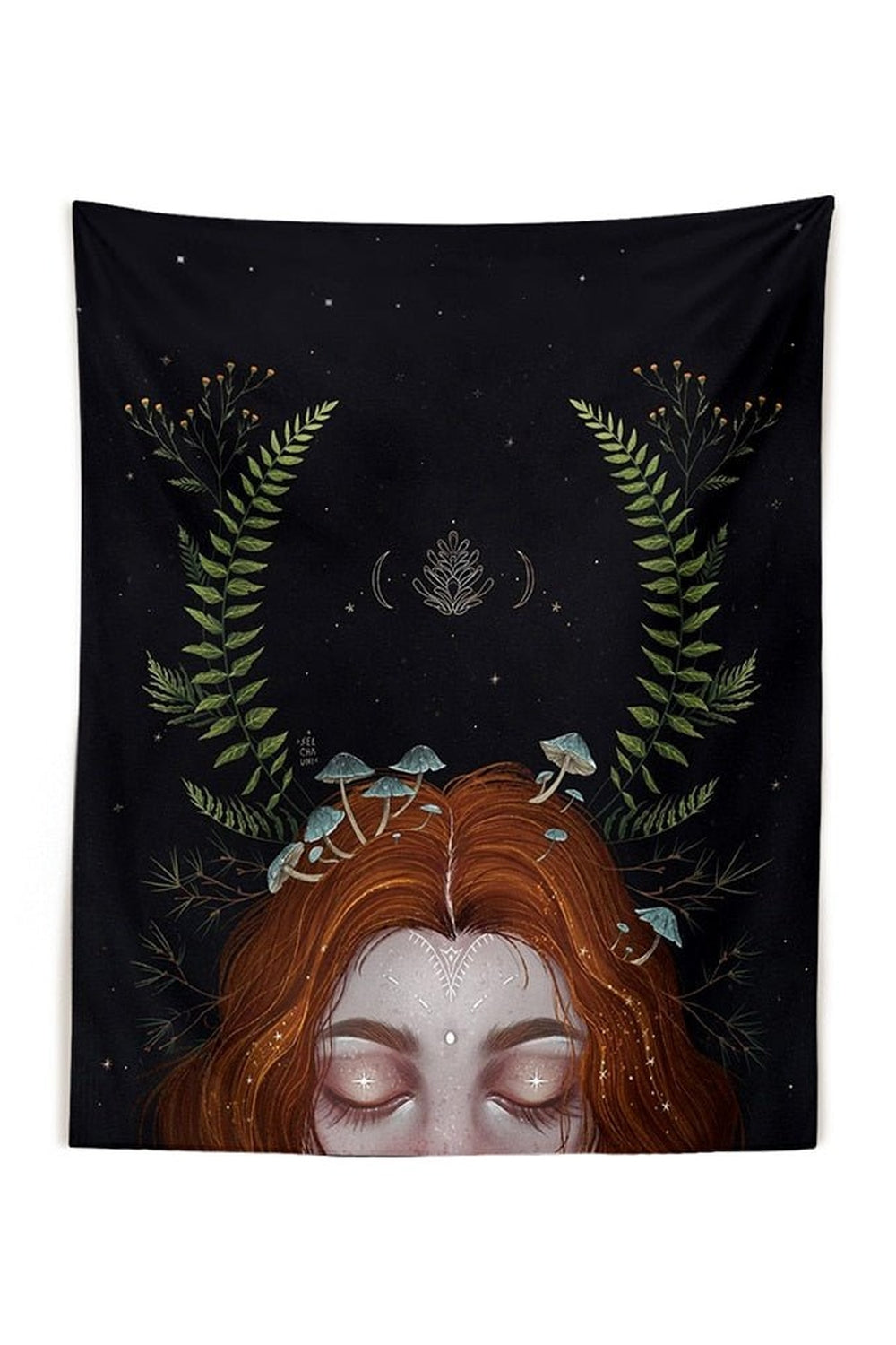 Botanical Girl Art Tapestry