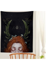 Botanical Girl Art Tapestry