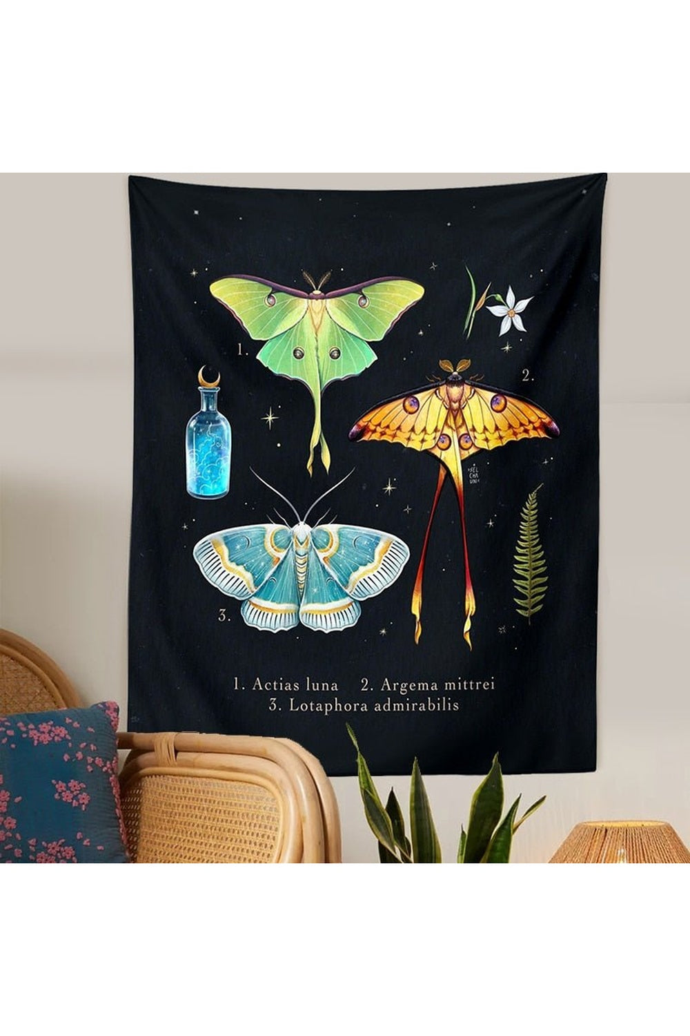 Botanical Girl Art Tapestry