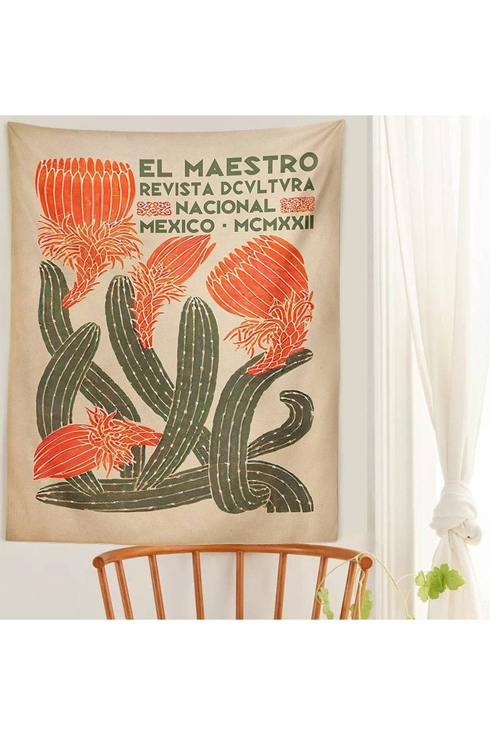 Mexican Botanical Art Tapestry