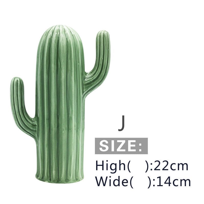 Aesthetic Cactus Ceramic Vases